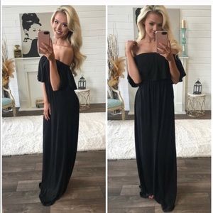 Dresses - $25 1 day sale! Black off the shoulder maxi dress Dresses - $25 1 day sale! Black off the shoulder maxi dress